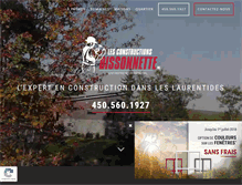 Tablet Screenshot of constructionsbissonnette.com